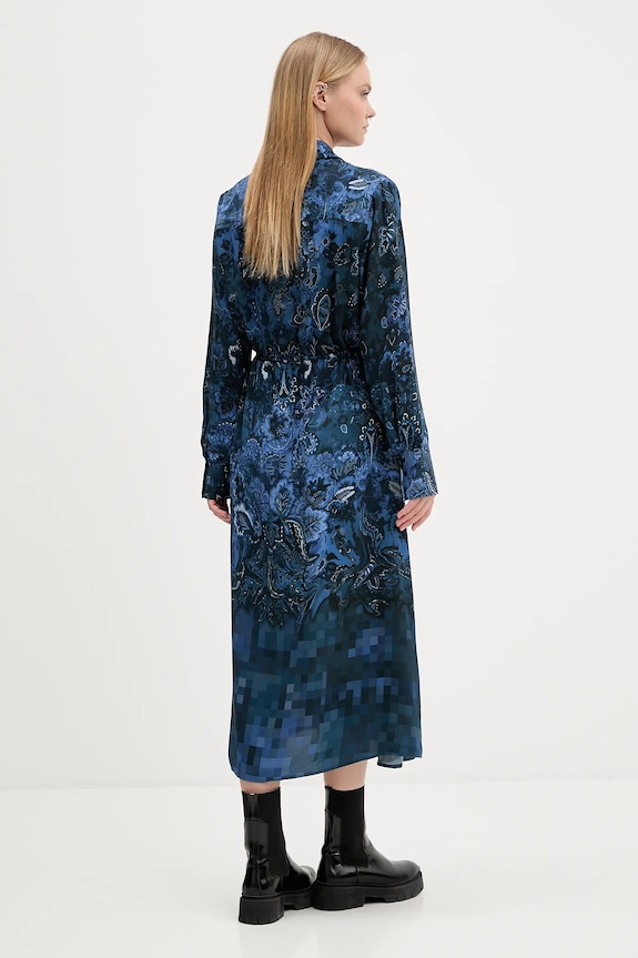 Abbigliamento Desigual vestito CAMISEROLICUAD 25WWVW23 blu
