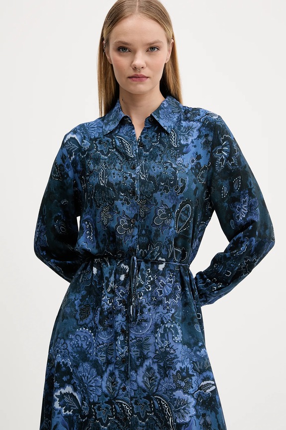 Desigual vestito CAMISEROLICUAD blu 25WWVW23