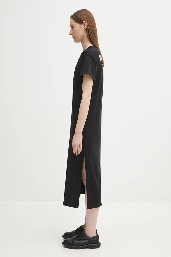 Fiorucci sukienka bawełniana Cash and Carry Print Maxi W02FPDTS108CJ01BK04 czarny AW25