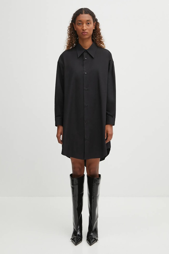 Бавовняна сукня MM6 Maison Margiela гладкий чорний S52CT0793.M35480.900