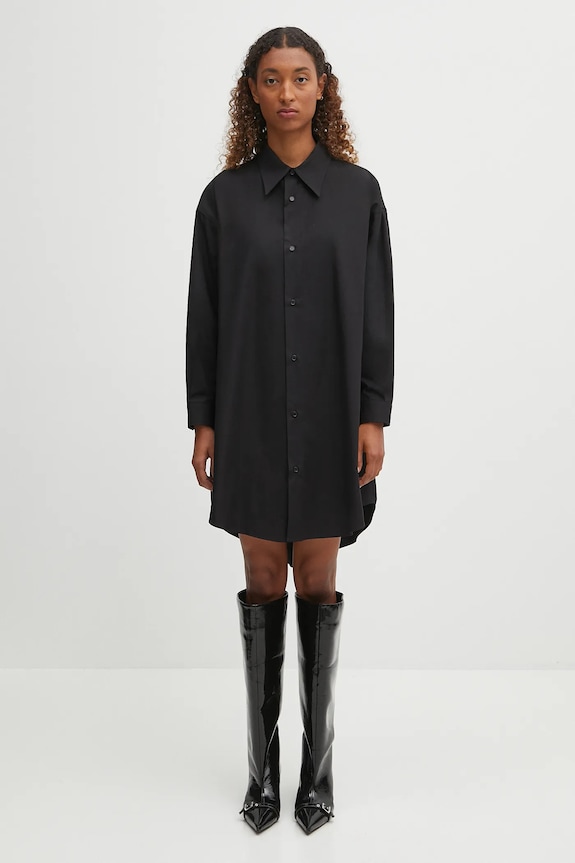 Бавовняна сукня MM6 Maison Margiela гладкий чорний S52CT0793.M35480.900