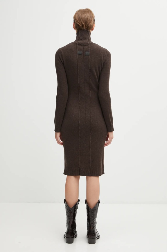 Îmbrăcăminte MM6 Maison Margiela rochie cu lână S62DD0054.M13187.144 maro