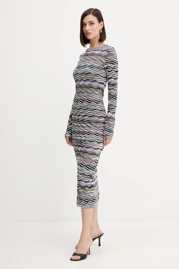 Missoni rochie din lână DS25WG01.BK01C0 gri AW25