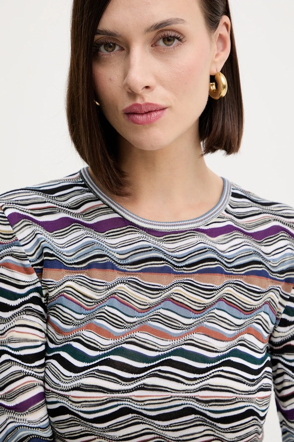Missoni rochie din lână gri DS25WG01.BK01C0