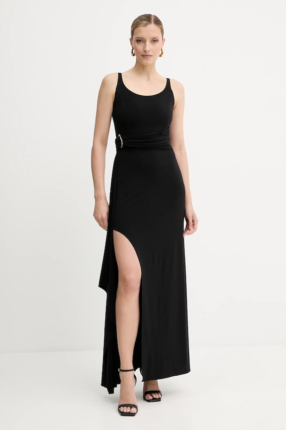 Šaty Herve Leger Mila s elastanom čierna RMJ8524949