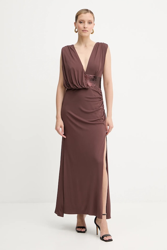 Odzież Herve Leger sukienka Lucille SEJ8524861 brązowy