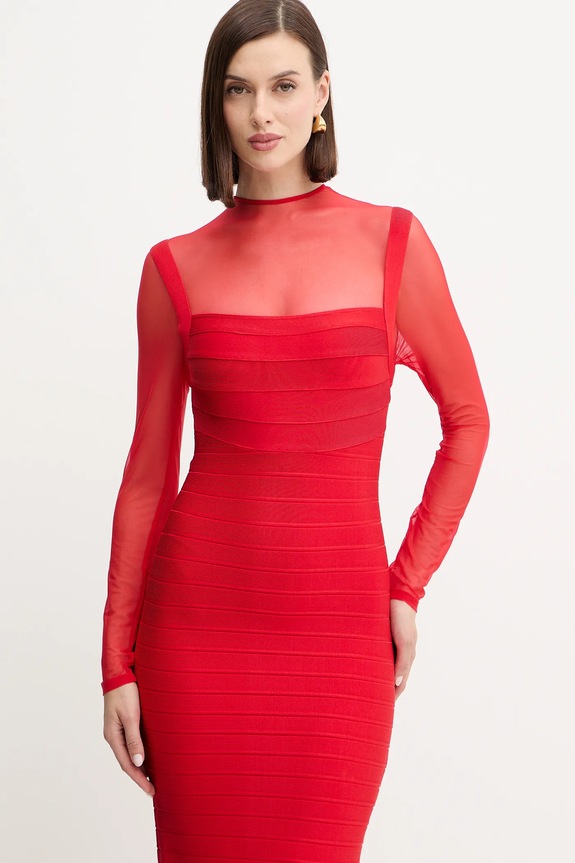 Φόρεμα Herve Leger Ella κόκκινο HLT8525928