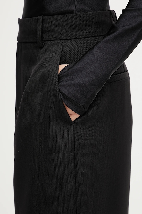 Anine Bing wool blend skirt meredith A.04.11047 black