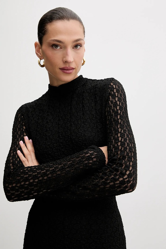 Bardot sukienka czarny 57152DB1