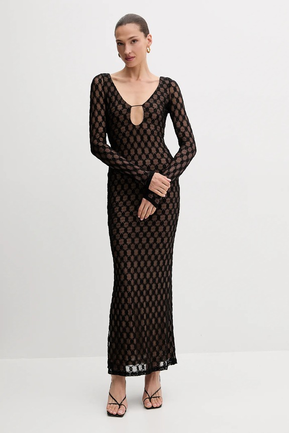 Bardot rochie maxi negru 59966DB
