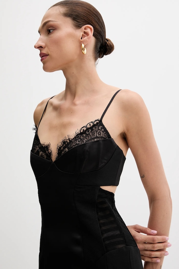 Bardot rochie negru 60025DB