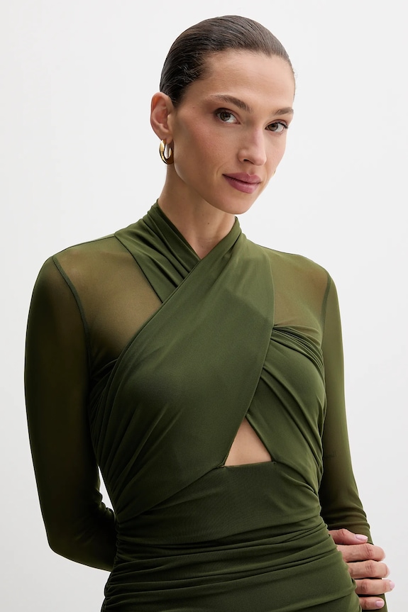 Haljina Bardot zelena 60119DB