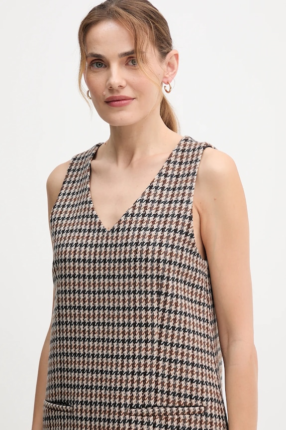 Vlnené šaty Tommy Hilfiger WW0WW48267 hnedá