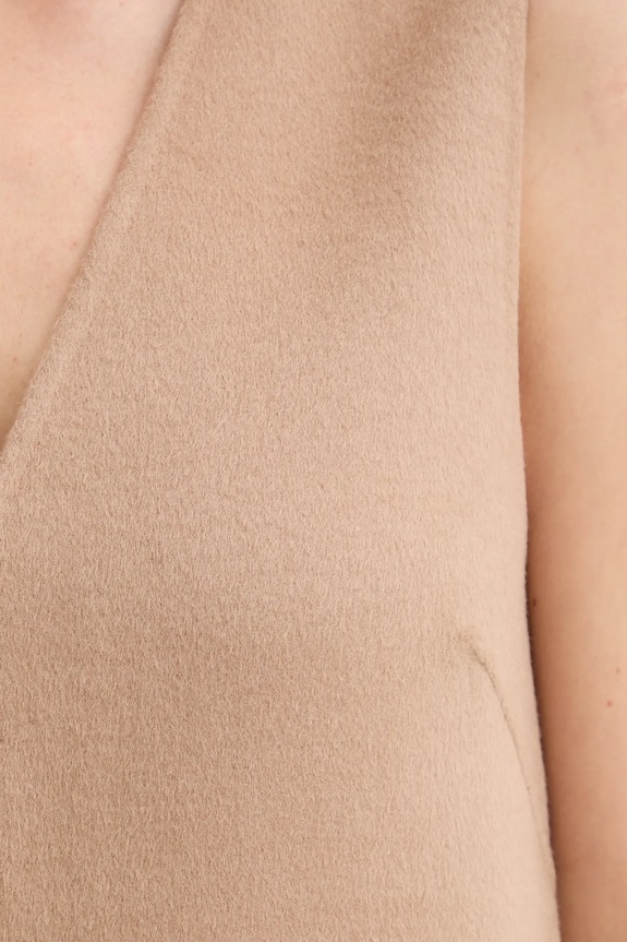 Šaty s prímesou vlny Calvin Klein LV044D017G béžová