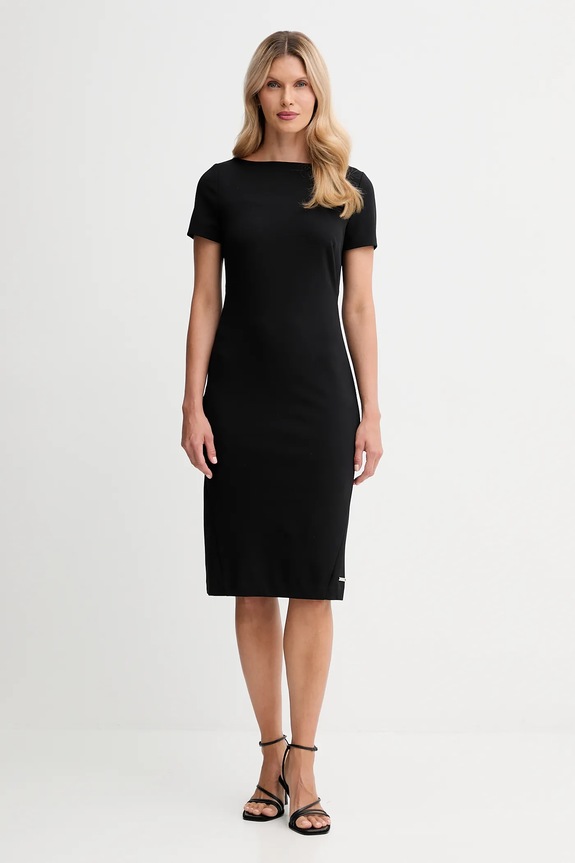 Φόρεμα Calvin Klein με ελαστάν μαύρο LV044D063G