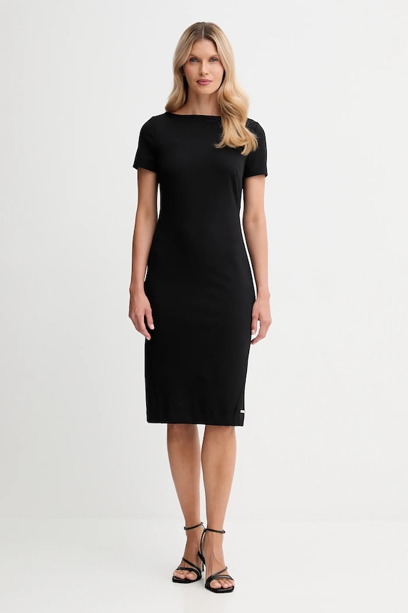 Φόρεμα Calvin Klein με ελαστάν μαύρο LV044D063G