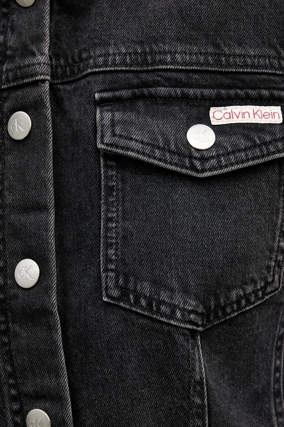Φόρεμα τζιν Calvin Klein Jeans LV047D775G μαύρο