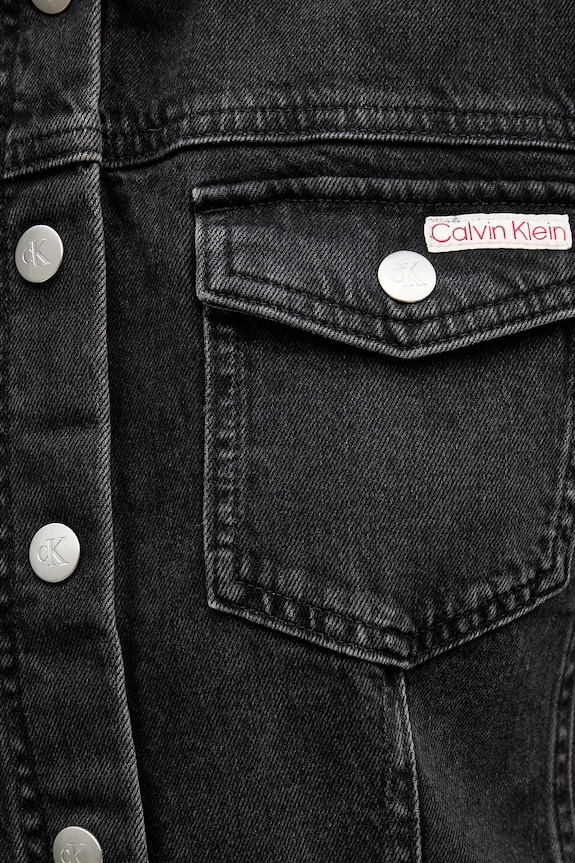 Φόρεμα τζιν Calvin Klein Jeans LV047D775G μαύρο