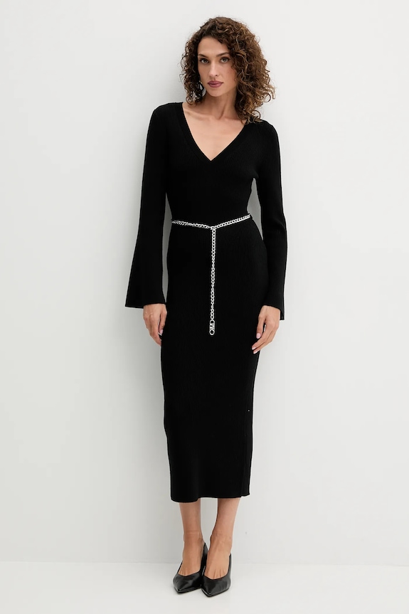 MICHAEL Michael Kors rochie cu lână MF5835G4VR negru AW25