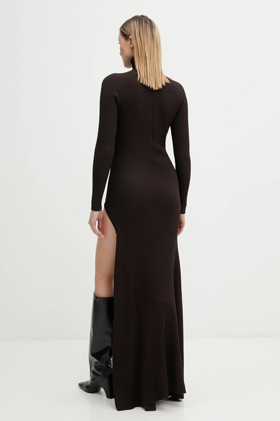 Ruházat Coperni ruha Leg Cut-Out Rib Gown COPML155Y3011 barna