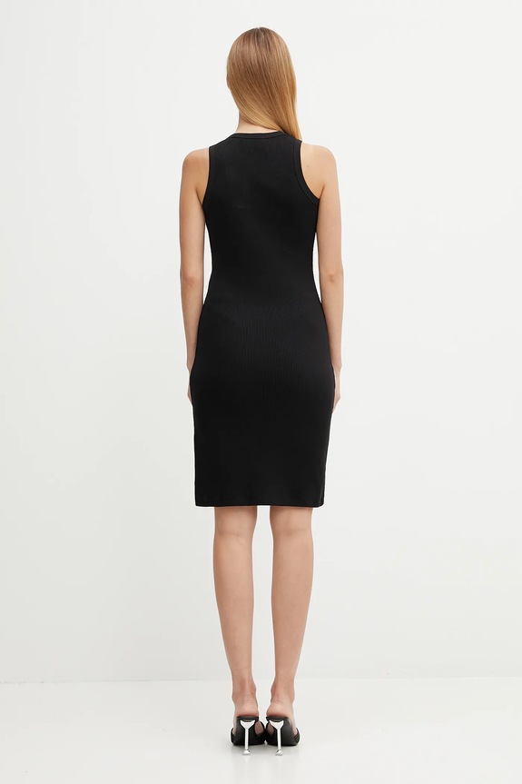 Oblečenie Bavlnené šaty Coperni Washing Clip Rib Dress COPR192F5033 čierna