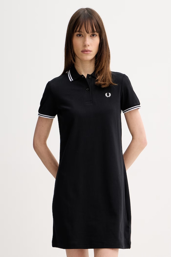 Fred Perry sukienka z elastanem czarny D3600