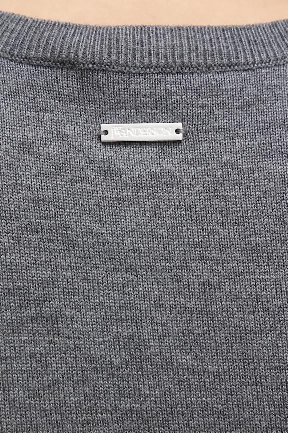 JW Anderson vestito con lana Tie Detail Sleeveless KW1445.YN0320 grigio
