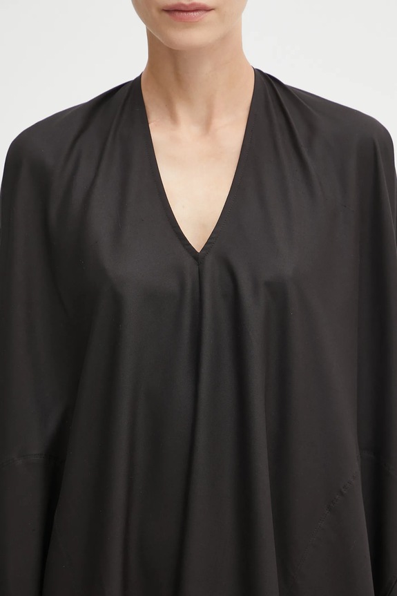 Hodvábne šaty Visvim ruana dress l/s čierna 325105017004