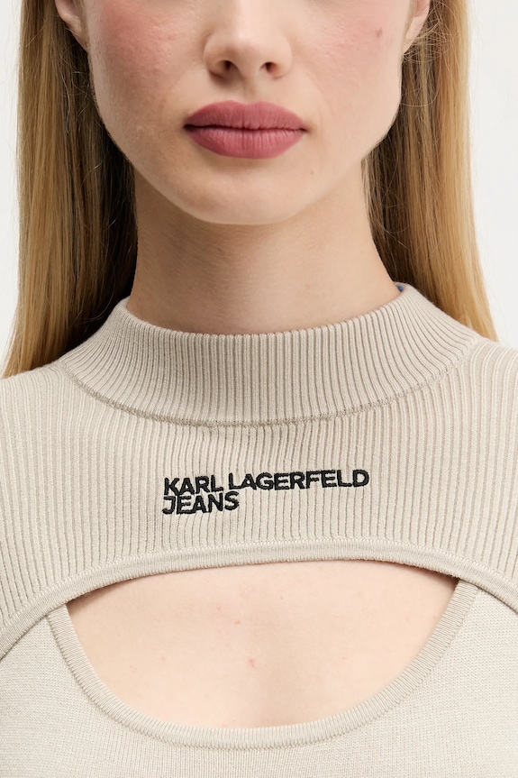 Karl Lagerfeld Jeans sukienka A4W13010 beżowy