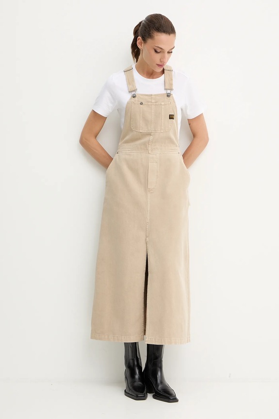 Rifľové šaty G-Star Dungaree D26965.E078 béžová AW25