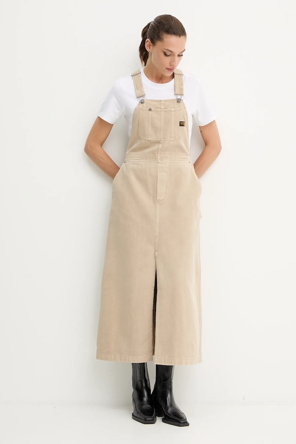 Rifľové šaty G-Star Dungaree D26965.E078 béžová AW25