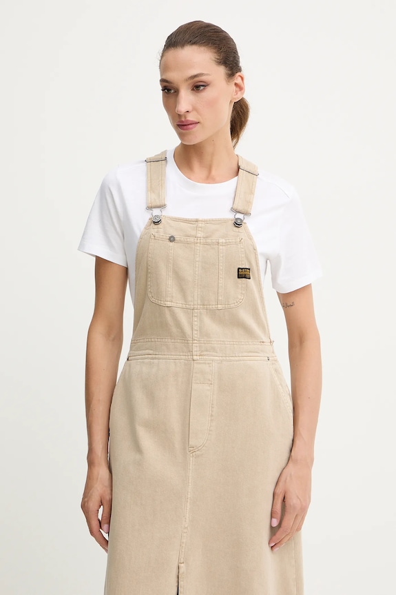Rifľové šaty G-Star Dungaree D26965.E078 béžová
