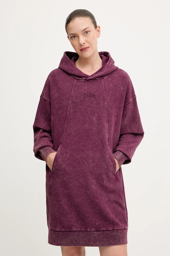 G-Star rochie din bumbac A line hdd sw mini violet D27165.D969