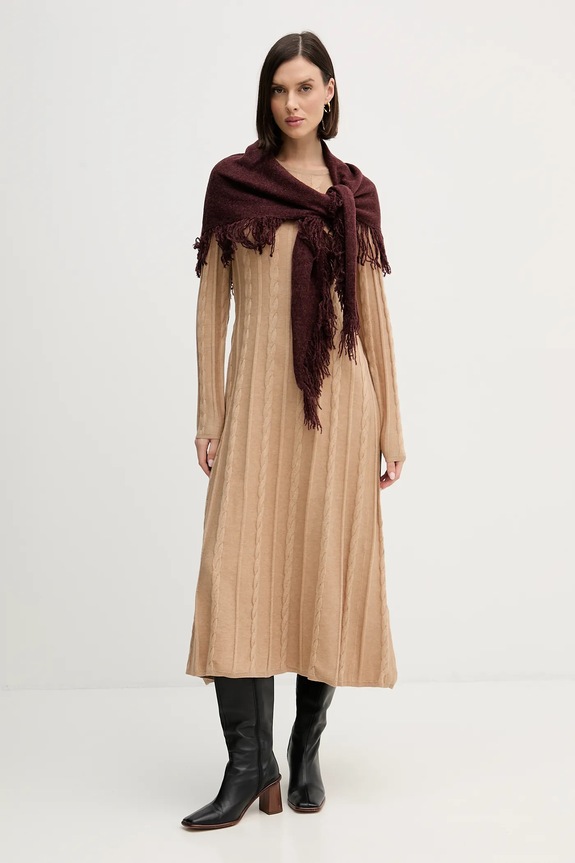 Pedro del Hierro sukienka 6192940 beżowy AW25