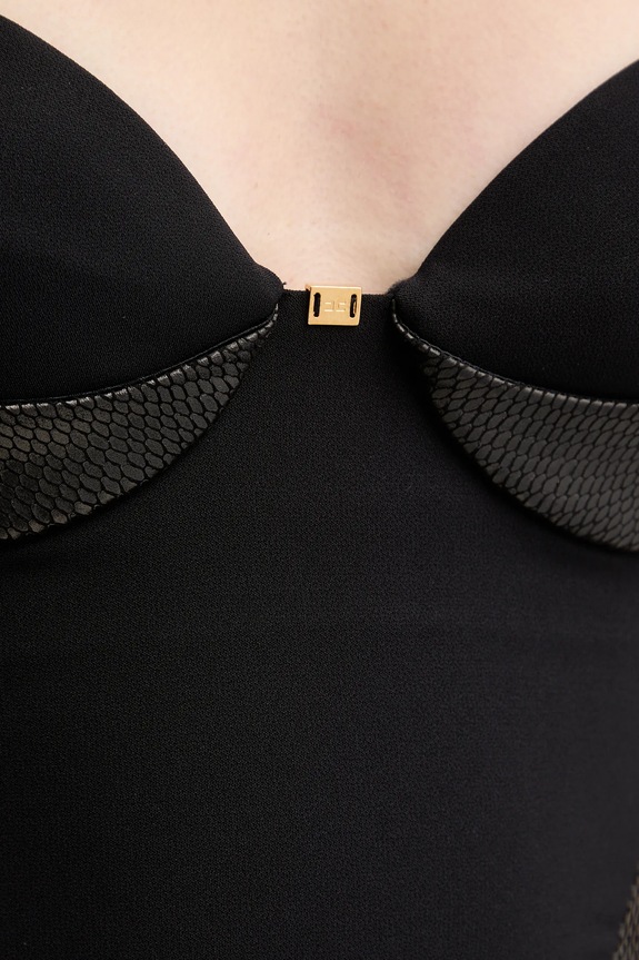 Φόρεμα Elisabetta Franchi AB83857E2 μαύρο