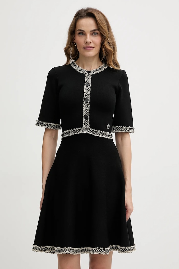 Karl Lagerfeld sukienka rozkloszowany czarny A4W13024