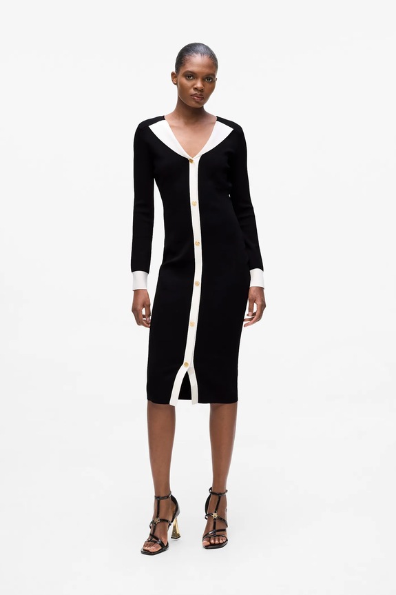 Karl Lagerfeld sukienka midi czarny A4W13025