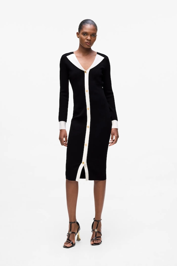 Karl Lagerfeld sukienka midi czarny A4W13025