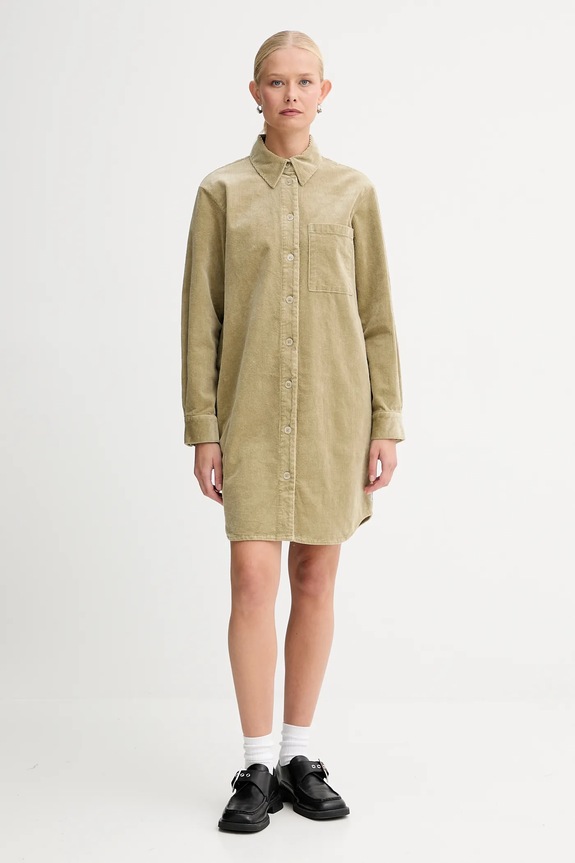 Marc O'Polo vestito in velluto a coste 5000007111 verde AW25