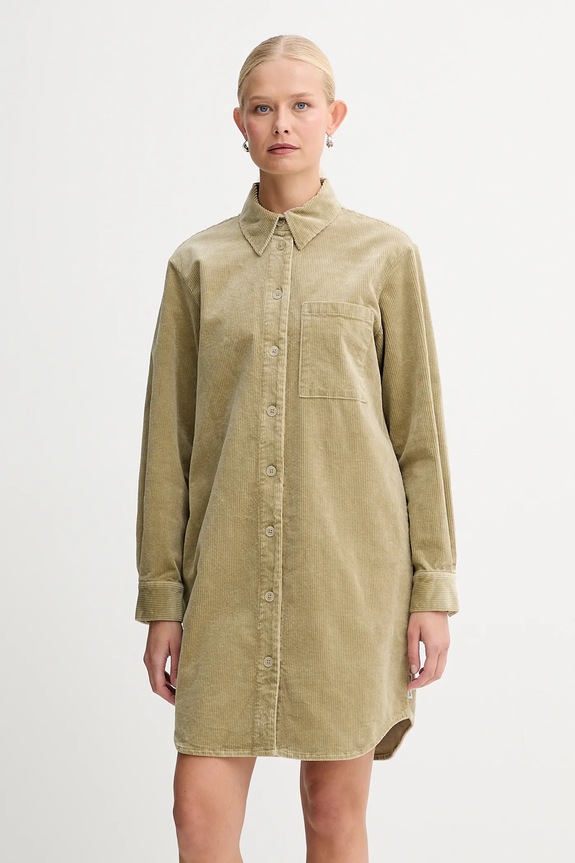 Marc O'Polo vestito in velluto a coste verde 5000007111