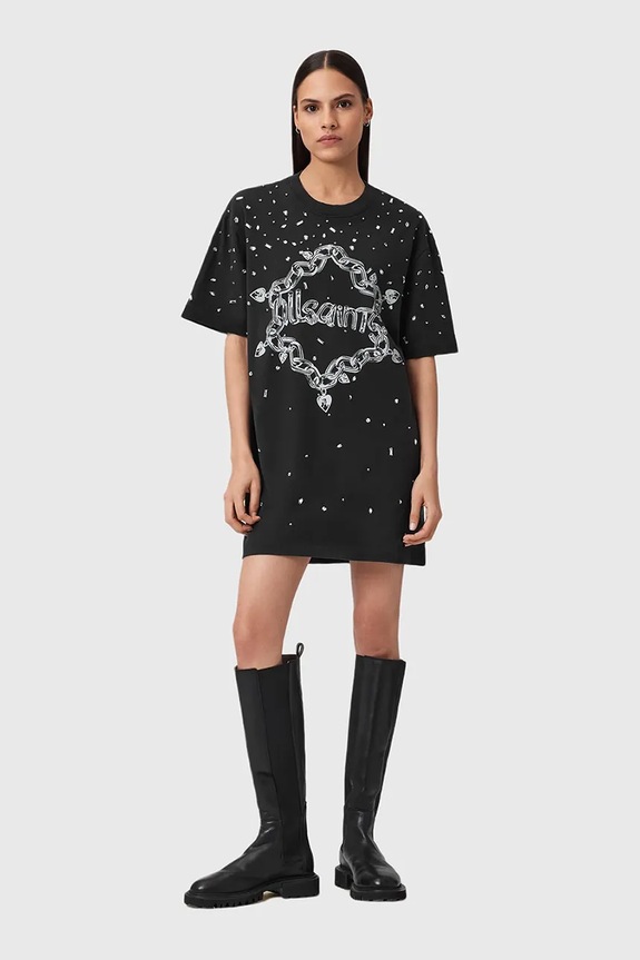 Хлопковое платье AllSaints DRIP W082DD
