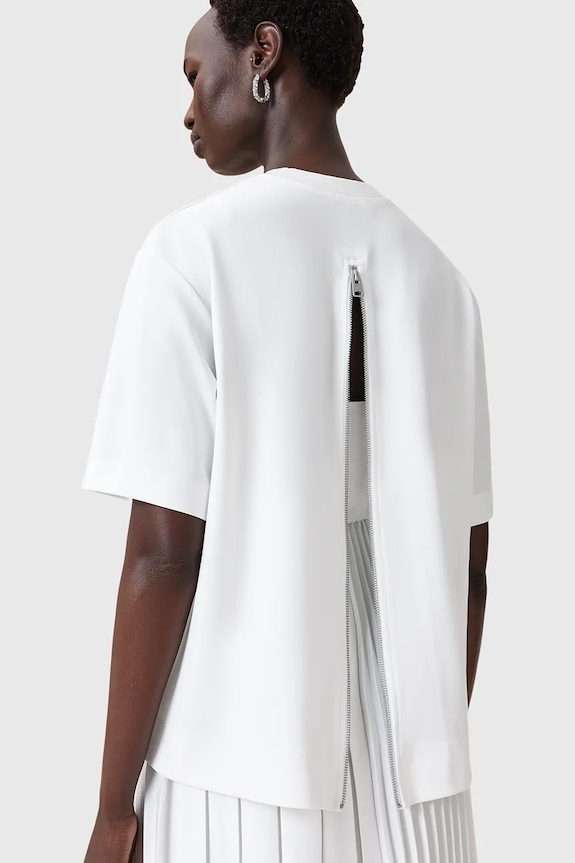 Odzież AllSaints sukienka i t-shirt JAX W326DB biały