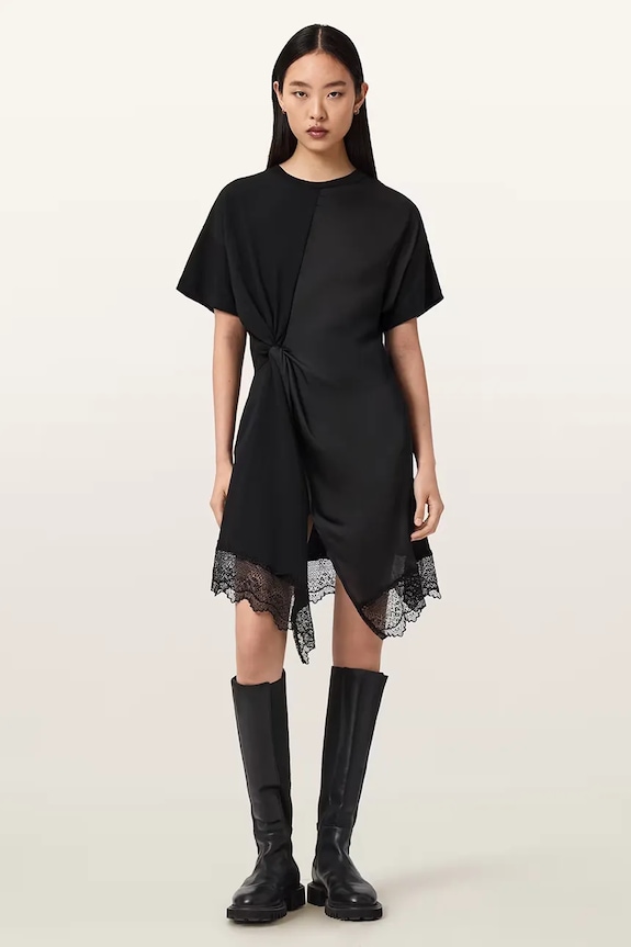 AllSaints φόρεμα LANA μαύρο W097DD