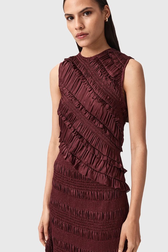 Haljina AllSaints NYLA crvena W034DD