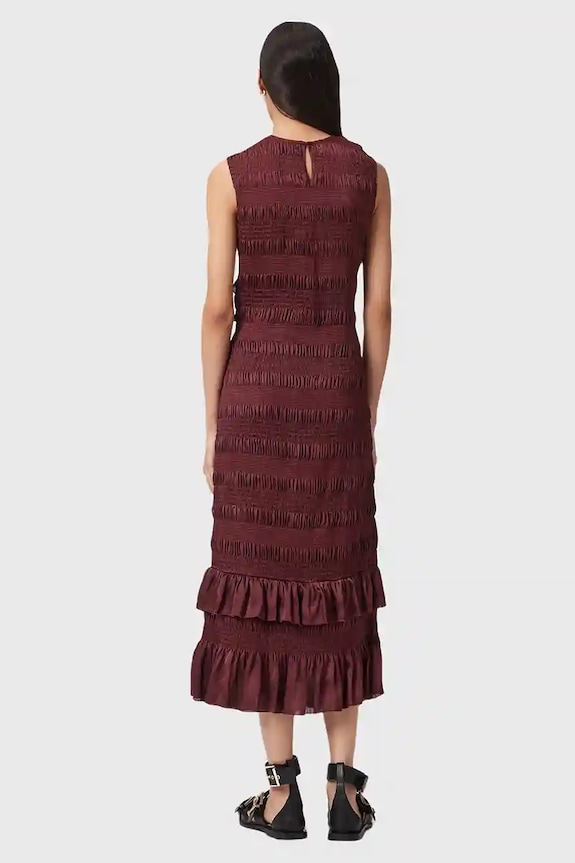 Haljina AllSaints NYLA W034DD crvena