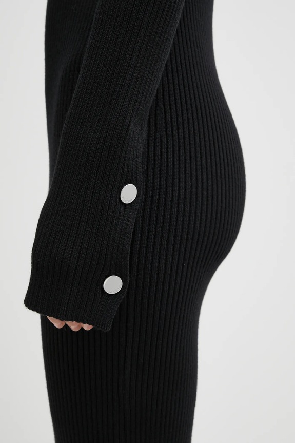 Платье с добавлением шерсти Sportmax GARIBO 2522326022600 чёрный