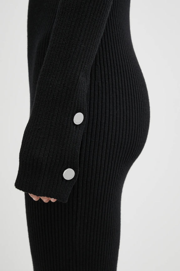Платье с добавлением шерсти Sportmax GARIBO 2522326022600 чёрный