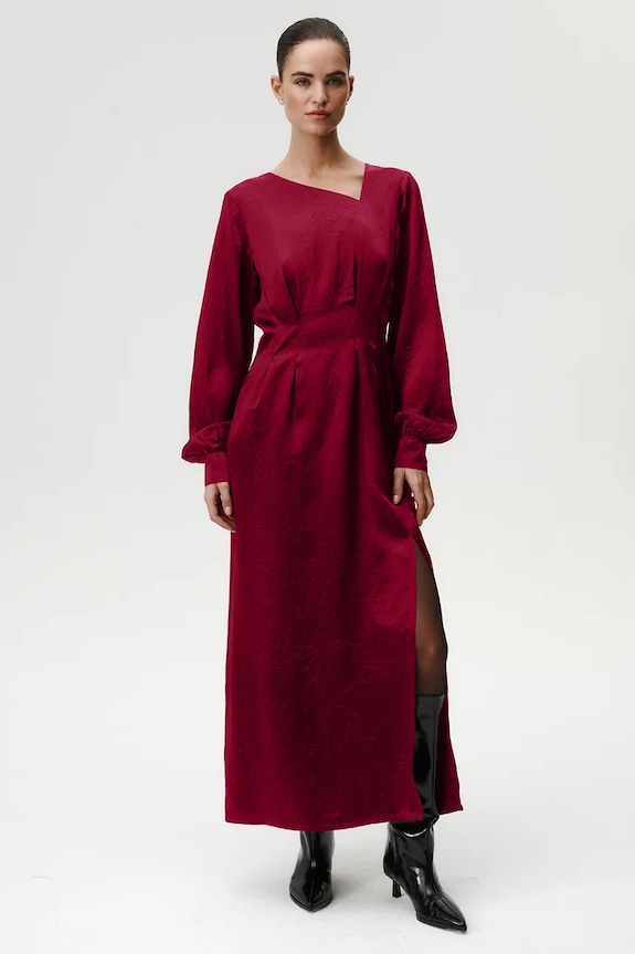Undress Code sukienka tkanina bordowy 1080UC