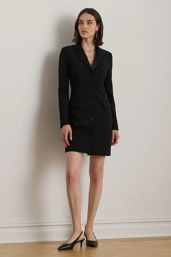 Šaty Lauren Ralph Lauren látka čierna 200979960