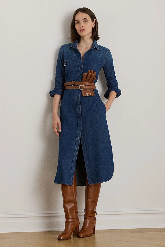 Lauren Ralph Lauren farmerruha gombolós sötétkék 200979976